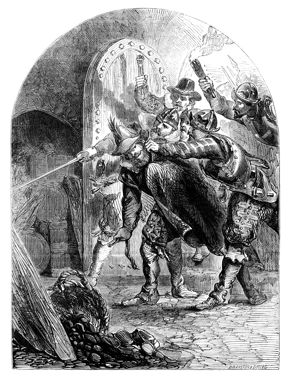 Die Verhaftung von Guy Fawkes 1570-1606, ca. 1902 von Unbekannt