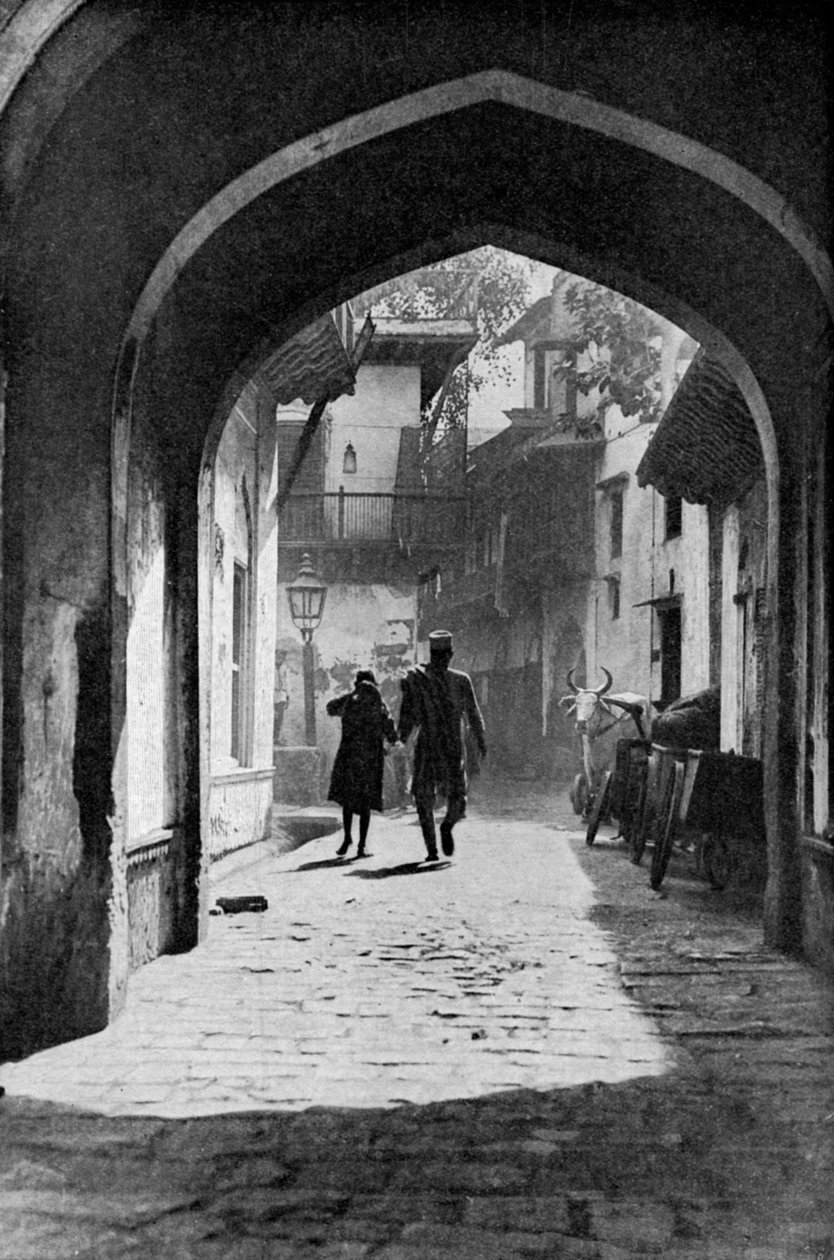Der Basar von Lucknow, Indien von Unbekannt
