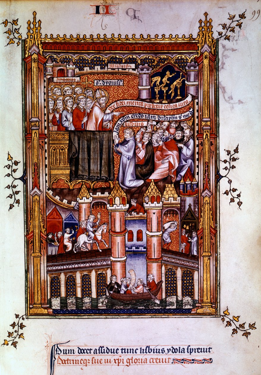 Die Bekehrung von Lisbius, 1317 von Unbekannt