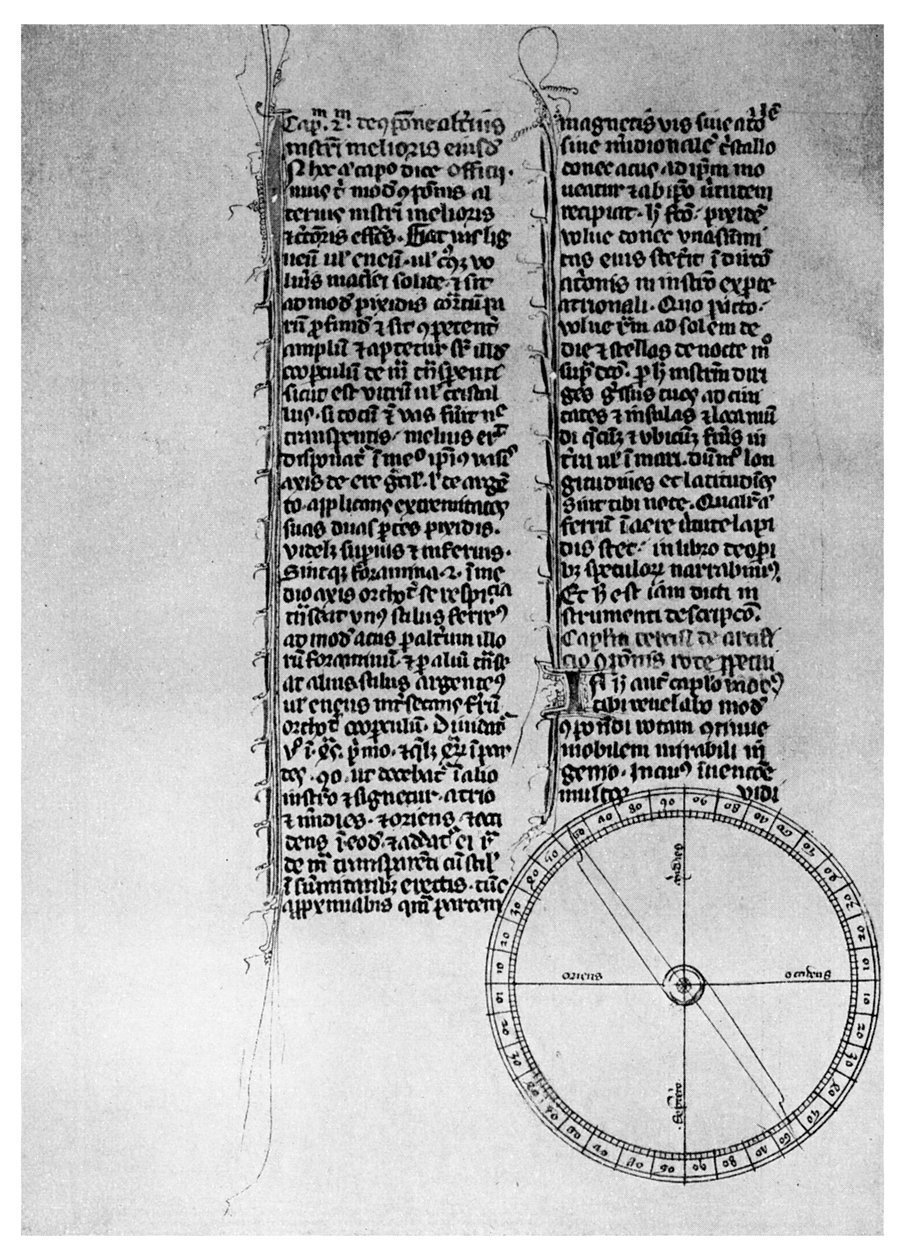 Der erste drehbare Nadelkompass, ca. 1269 1956 von Unbekannt
