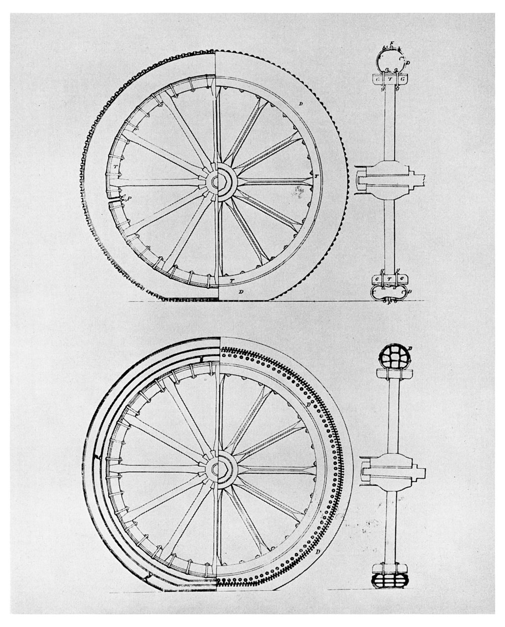 Der erste pneumatische Reifen, 1845 1956 von Unbekannt