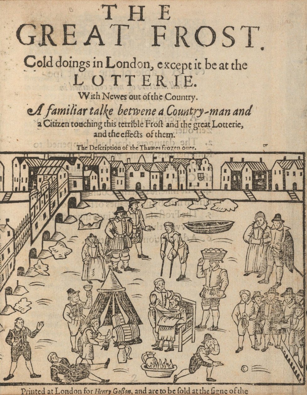 Der große Frost in London, 1608 von Unbekannt