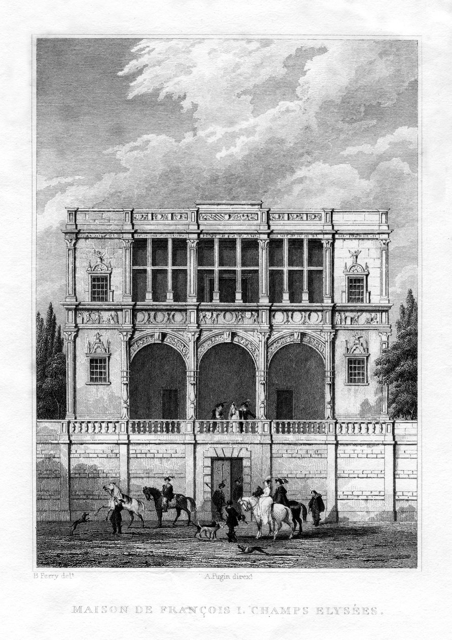 Das Haus von Franz I., Champs-Elysées, Paris, 1830 von Unbekannt