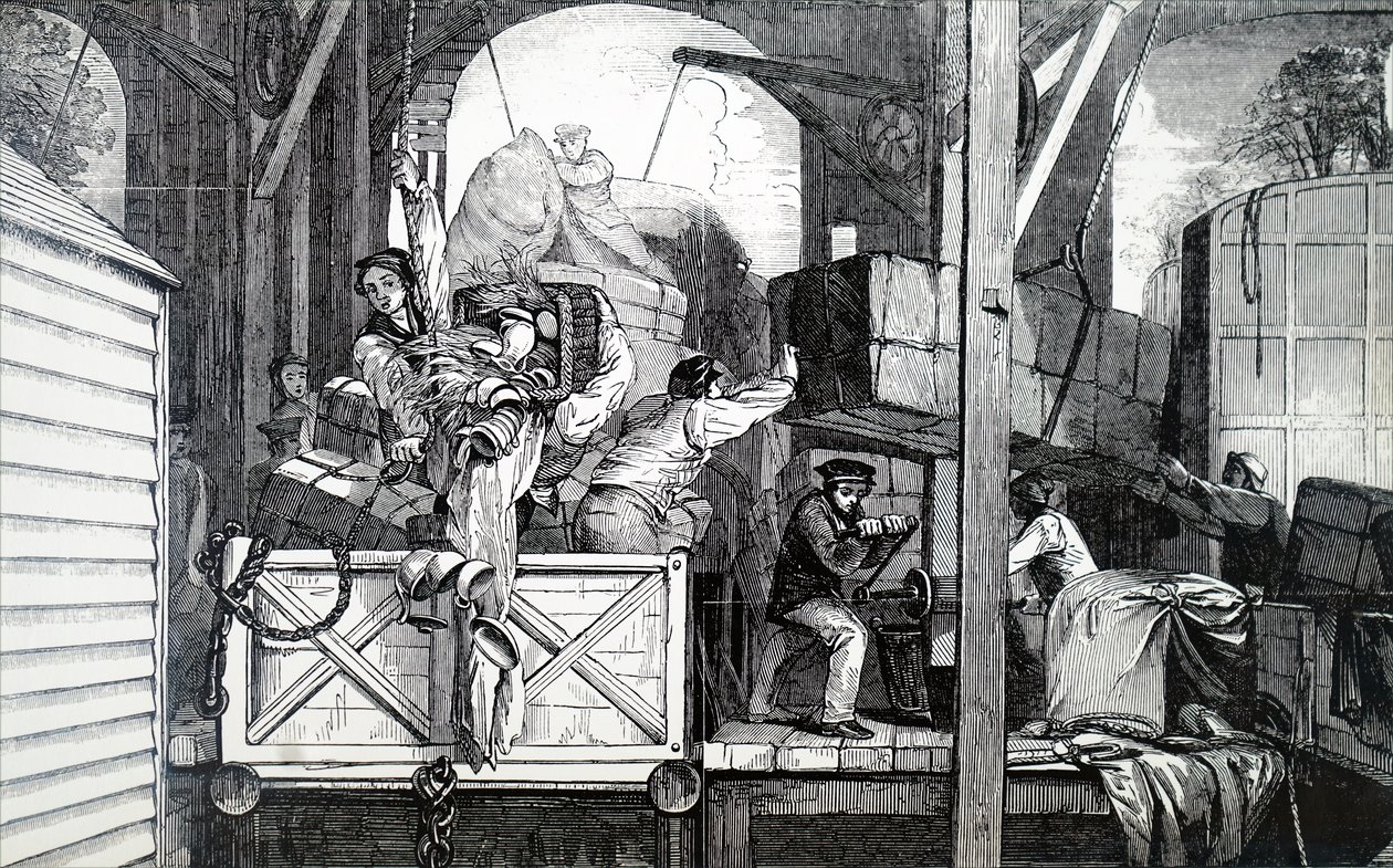 Der Transport von Fracht von Unbekannt
