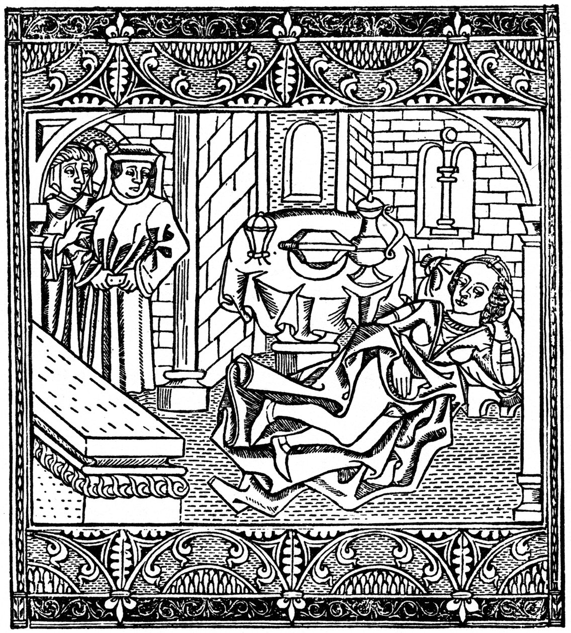 Die Frau von Xanthus schläft, 1485 von Unbekannt