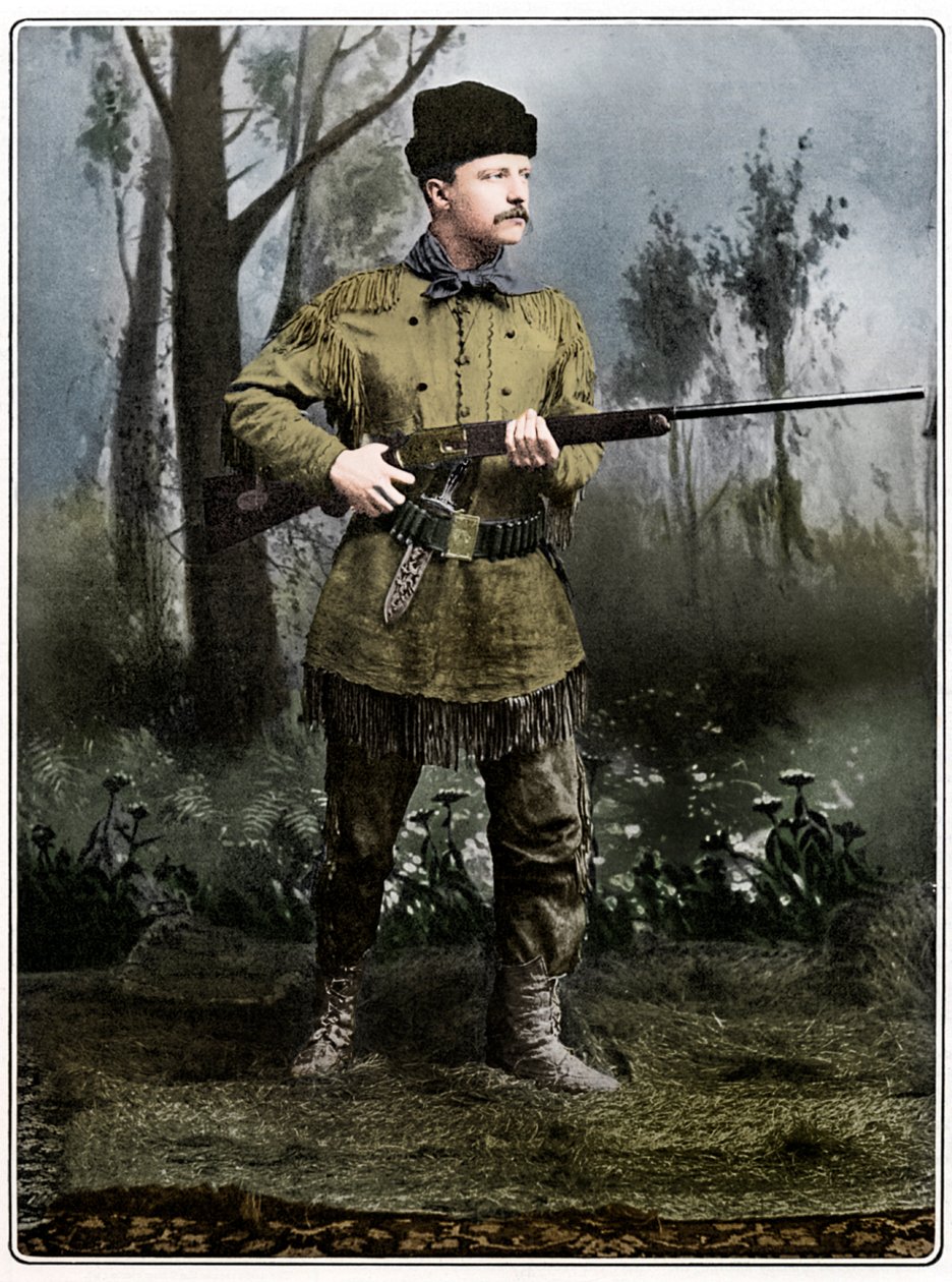 Theodore Roosevelt, amerikanischer Soldat und Politiker, um 1898 von Unbekannt