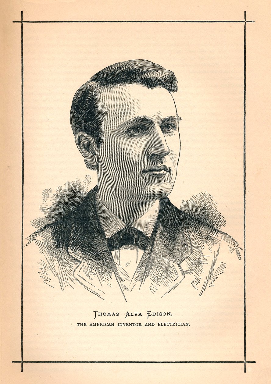Thomas Alva Edison, amerikanischer Erfinder, 1893 von Unbekannt