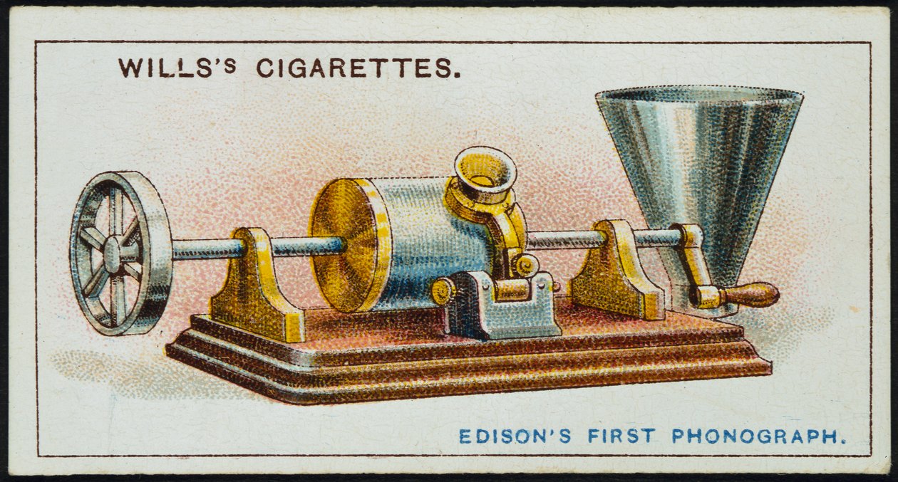 Thomas Alva Edisons erster Phonograph, 1878, 1915 von Unbekannt
