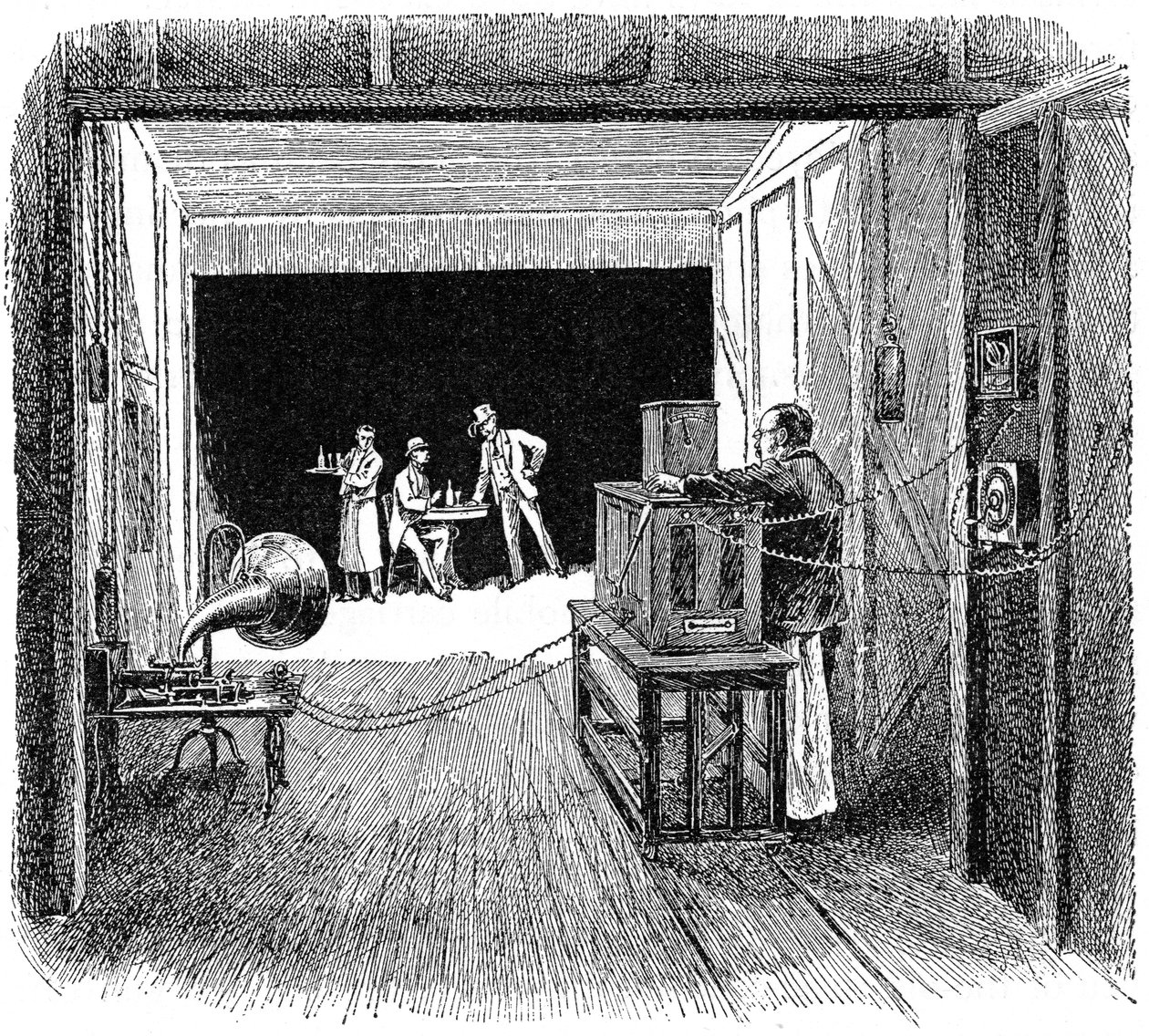 Thomas Edisons Kinetographisches Theater, ca. 1891 von Unbekannt