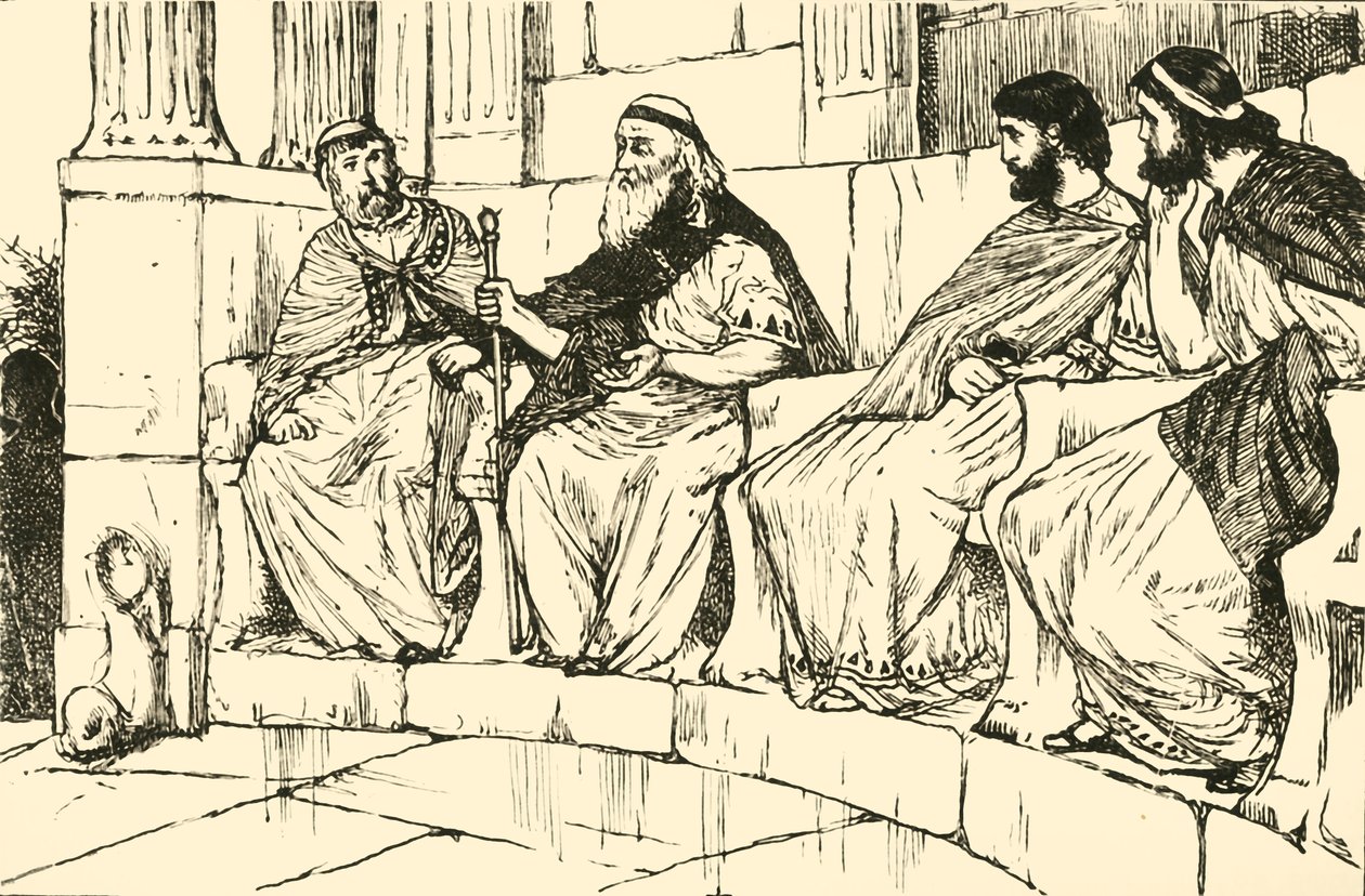 Timelon in der syrakusischen Versammlung, 1890 von Unbekannt
