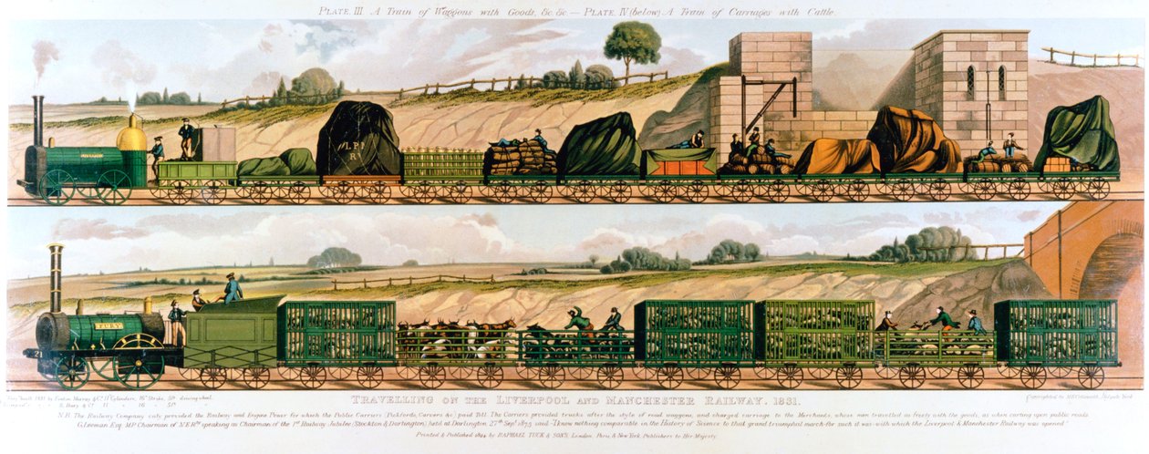 Reisen auf der Liverpool und Manchester Eisenbahn von Unbekannt
