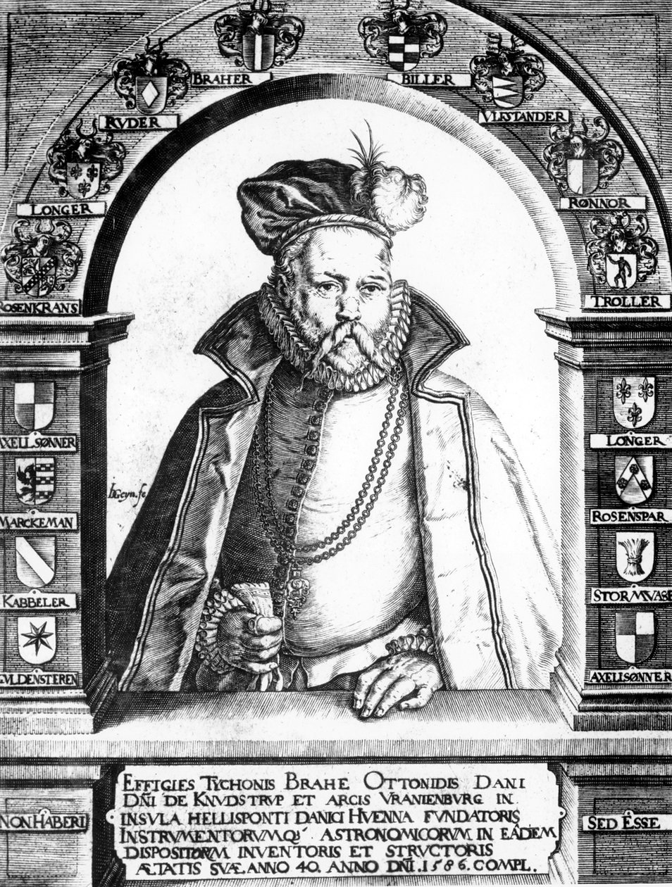 Tycho Brahe, dänischer Astronom, um 1586 von Unbekannt