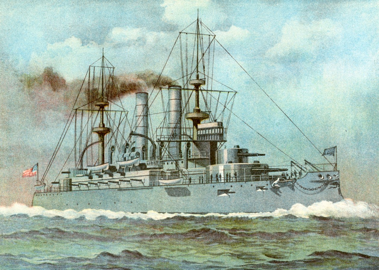 USS Kearsarge, amerikanisches Schlachtschiff, 1898 von Unbekannt