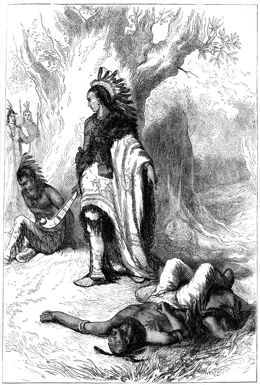 Uncas und Miantonomoh, 1643 um 1880 von Unbekannt