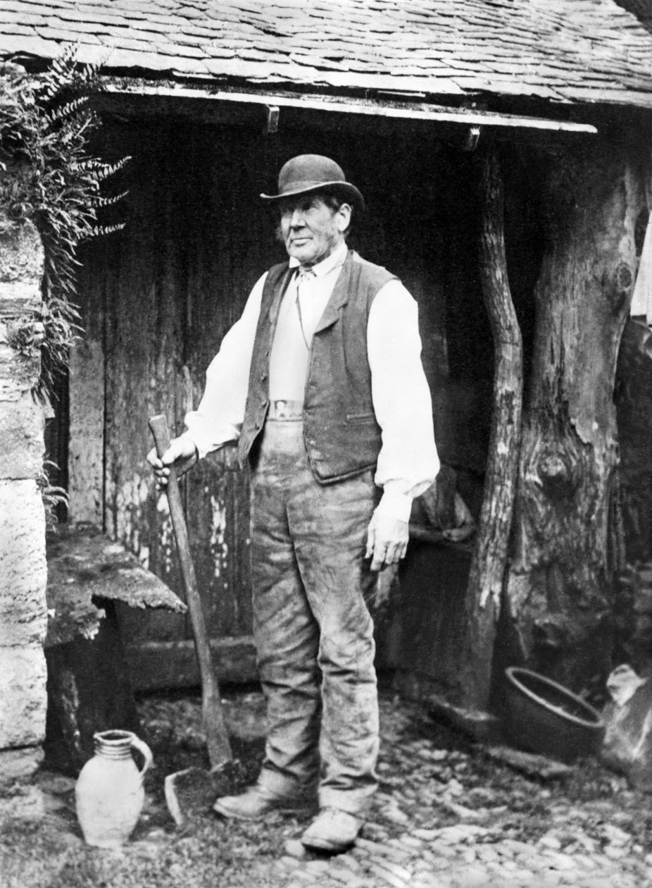 Vereinigtes Königreich: Ein Waldläufer aus Devon. ca. 1890 von Unbekannt