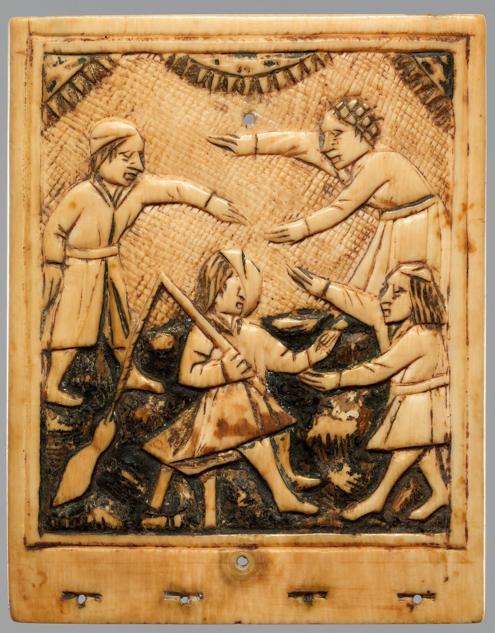 Oberes Blatt einer Sonnenuhr, deutsch, ca. 1500 von Unbekannt