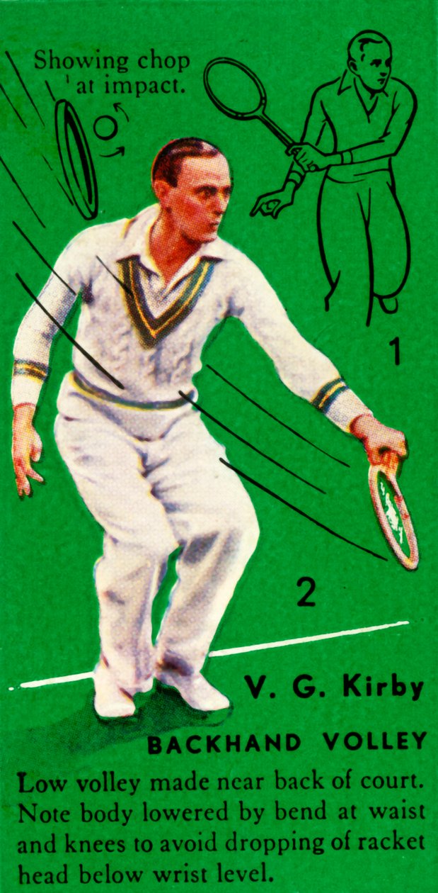 V. G. Kirby - Rückhandvolley, ca. 1935 von Unbekannt