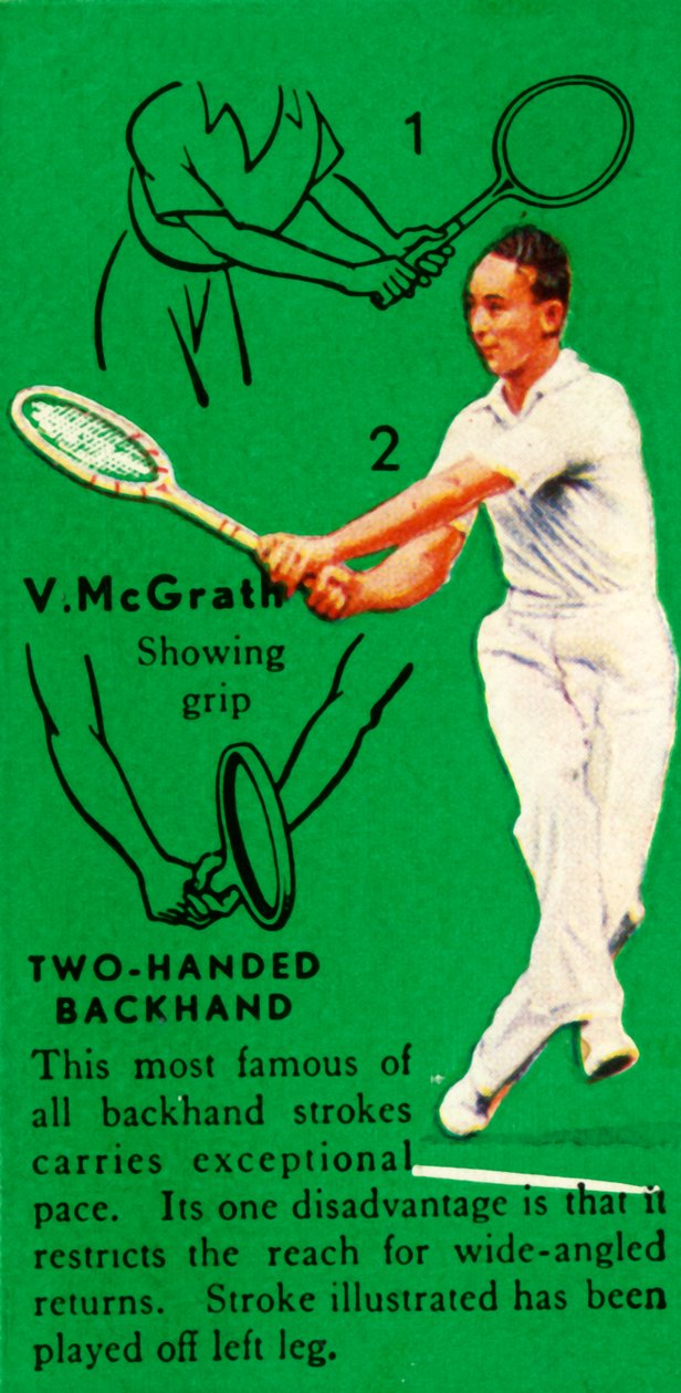 V. McGrath - Zweihändiger Rückhand, ca. 1935 von Unbekannt