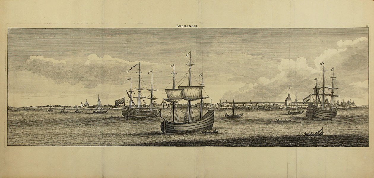 Ansicht von Archangelsk, ca. 1770 von Unbekannt