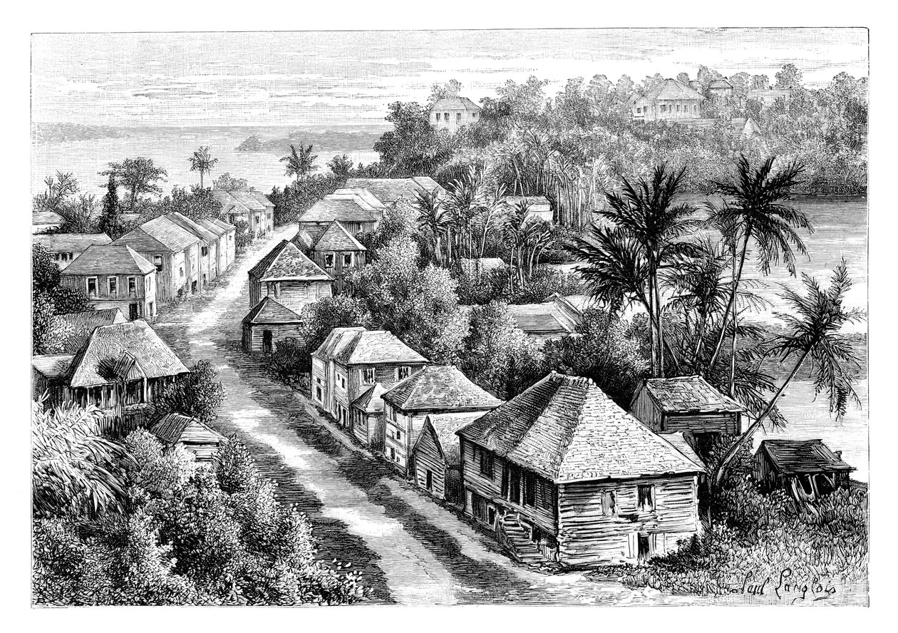 Ansicht von Basse-Terre, Guadeloupe, ca. 1890 von Unbekannt