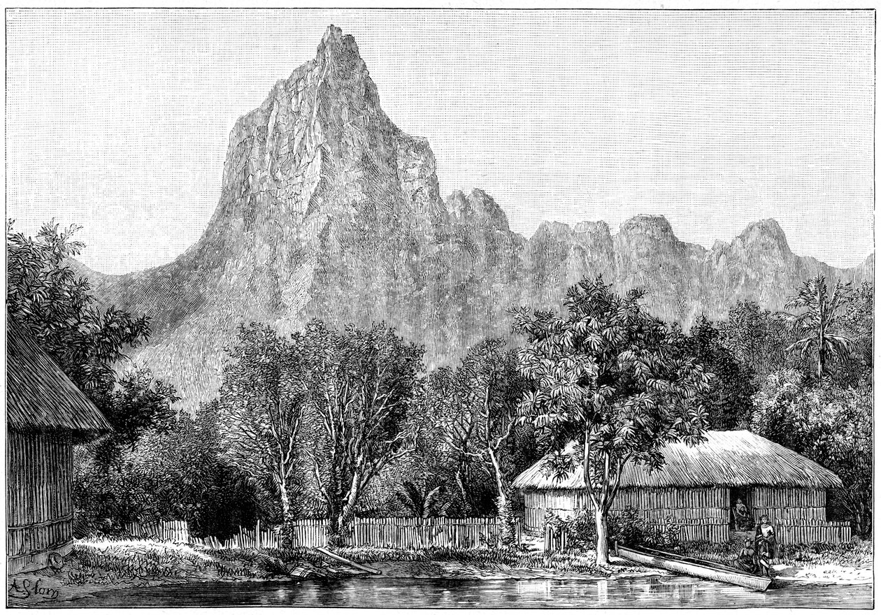 Ansicht von Tahiti, 1898 von Unbekannt