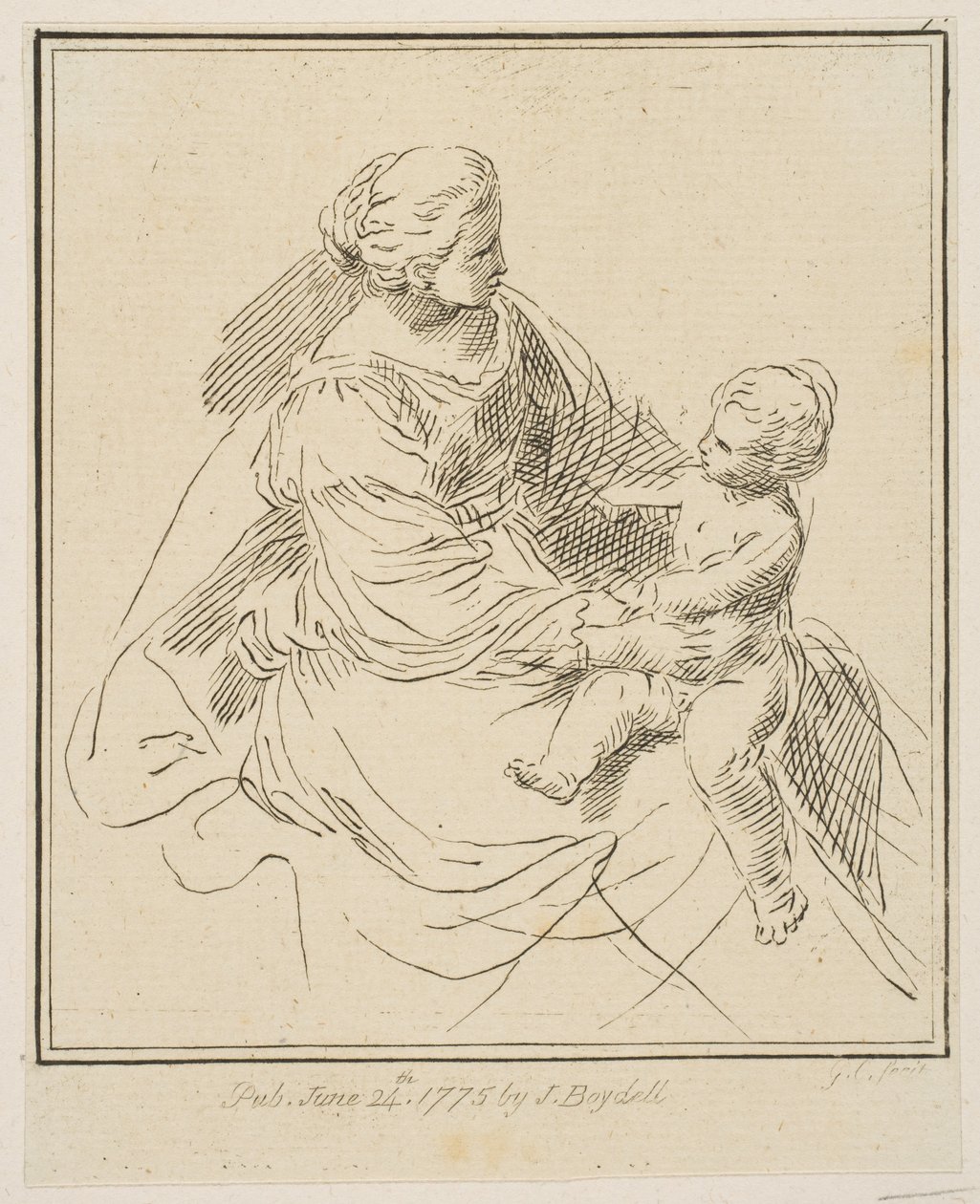 Jungfrau und Kind, 1775 von Unbekannt