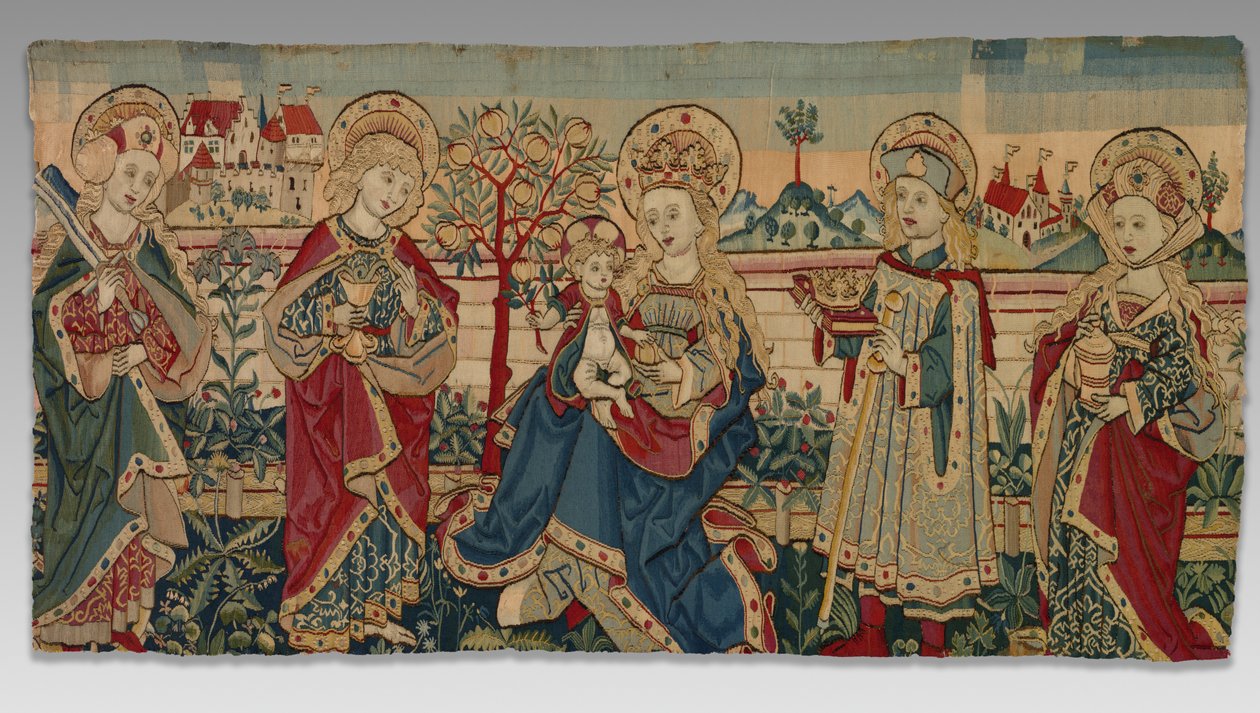 Jungfrau und Kind mit vier Heiligen, ca. 1500 von Unbekannt