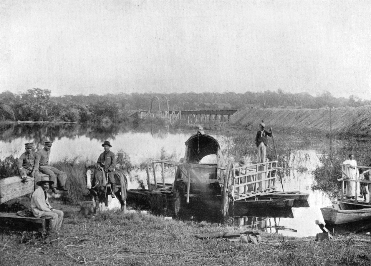 Warten an der Fähre, Paraguay, 1911 von Unbekannt