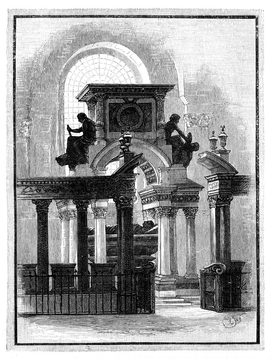 Wellington-Denkmal, St. Pauls Kathedrale, London, um 1888 von Unbekannt