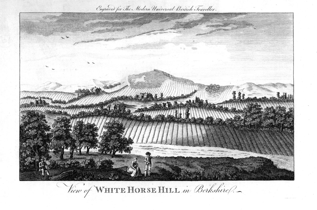 White Horse Hill, Berkshire, spätes 18. Jahrhundert von Unbekannt