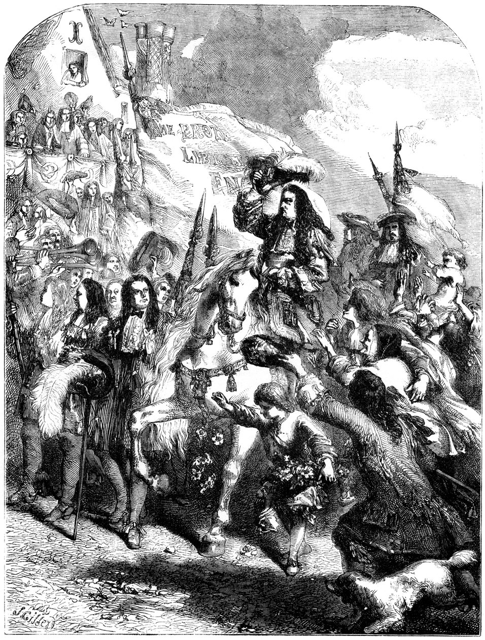 Wilhelm III. zieht in Exeter ein von Unbekannt