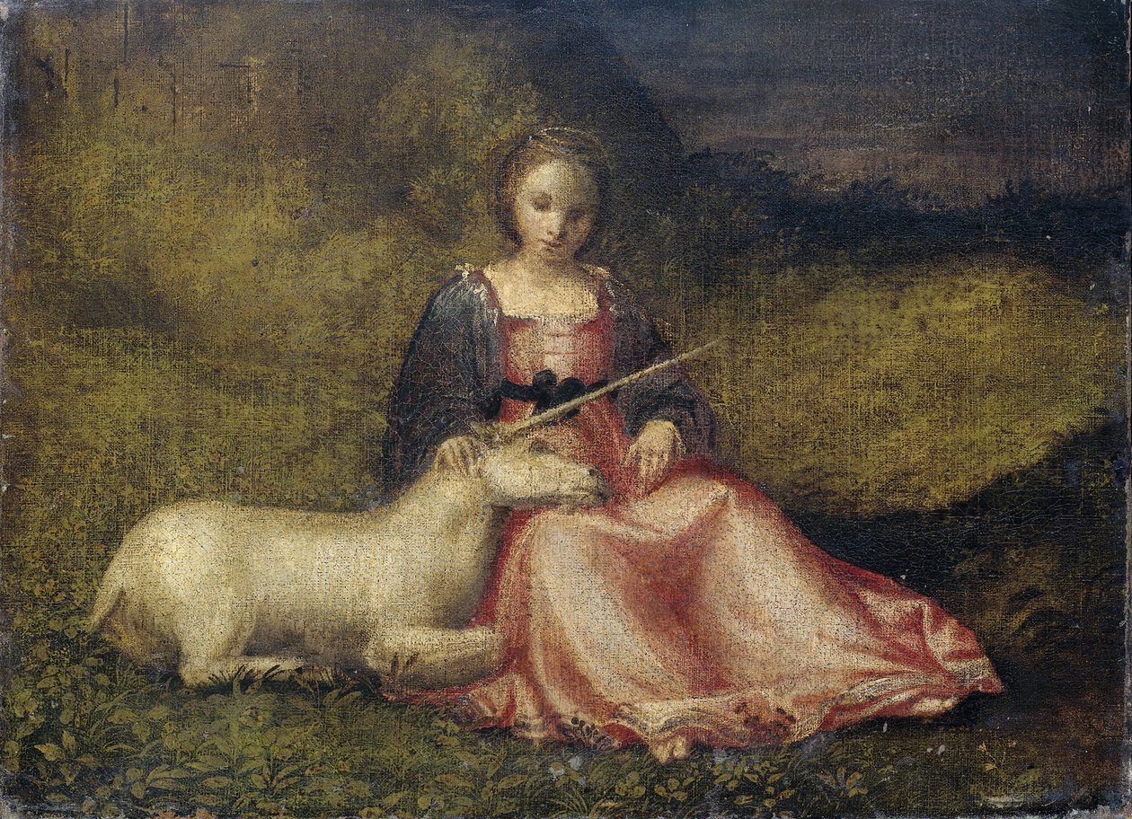 Frau mit Einhorn, ca. 1510 von Unbekannt