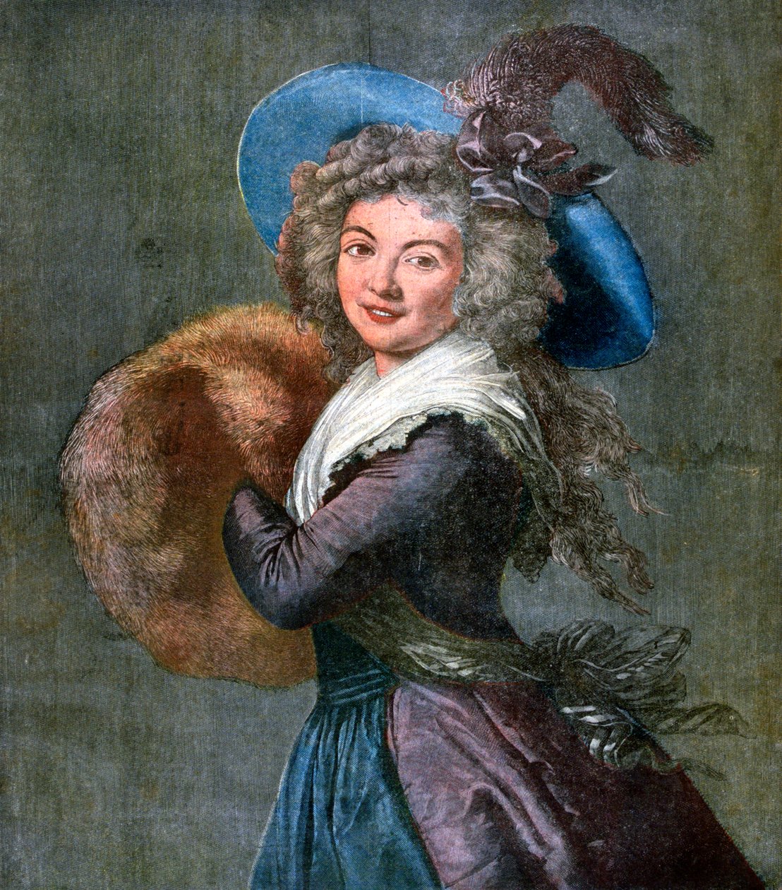 Frau mit Pelzmuff, 1892 von Unbekannt