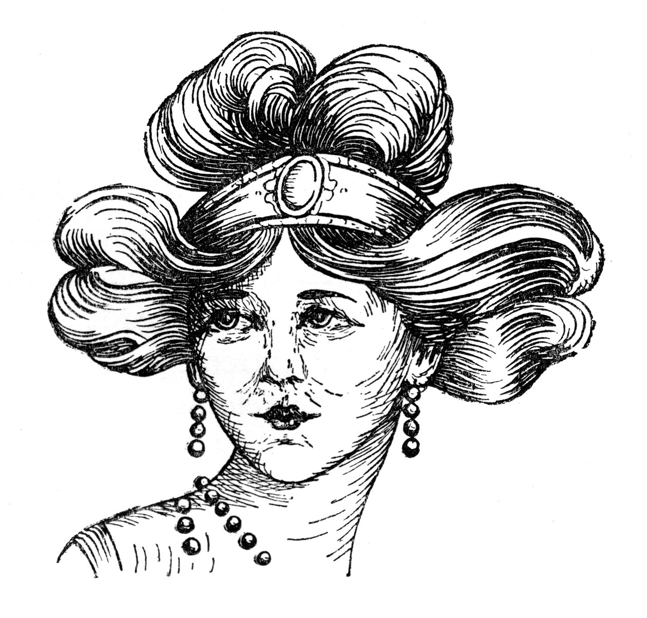Frauenfrisur, 1910 von Unbekannt