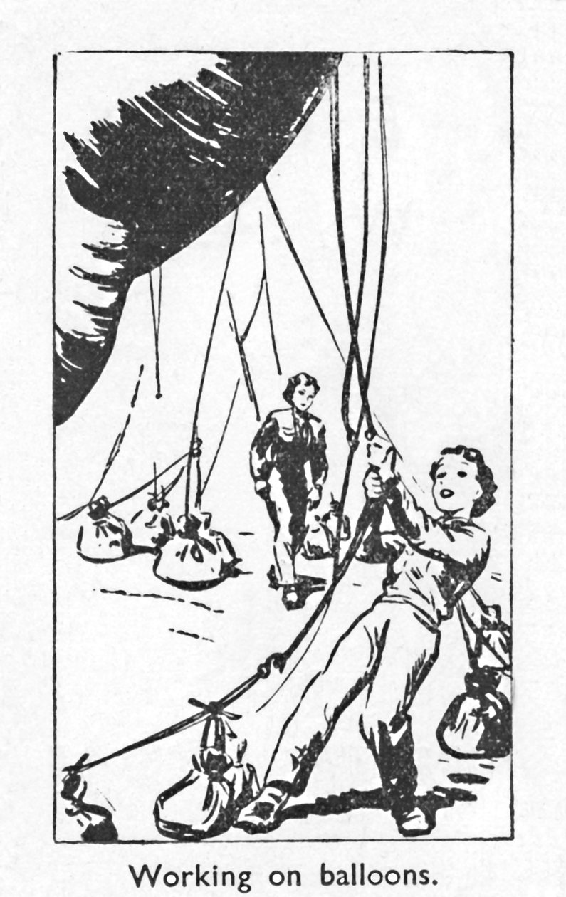 Arbeiten an Ballons, 1940 von Unbekannt