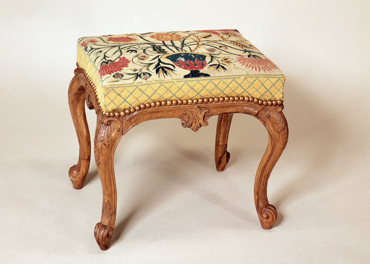 Louis XV Hocker im provinziellen Stil von Unbekannt Unbekannt