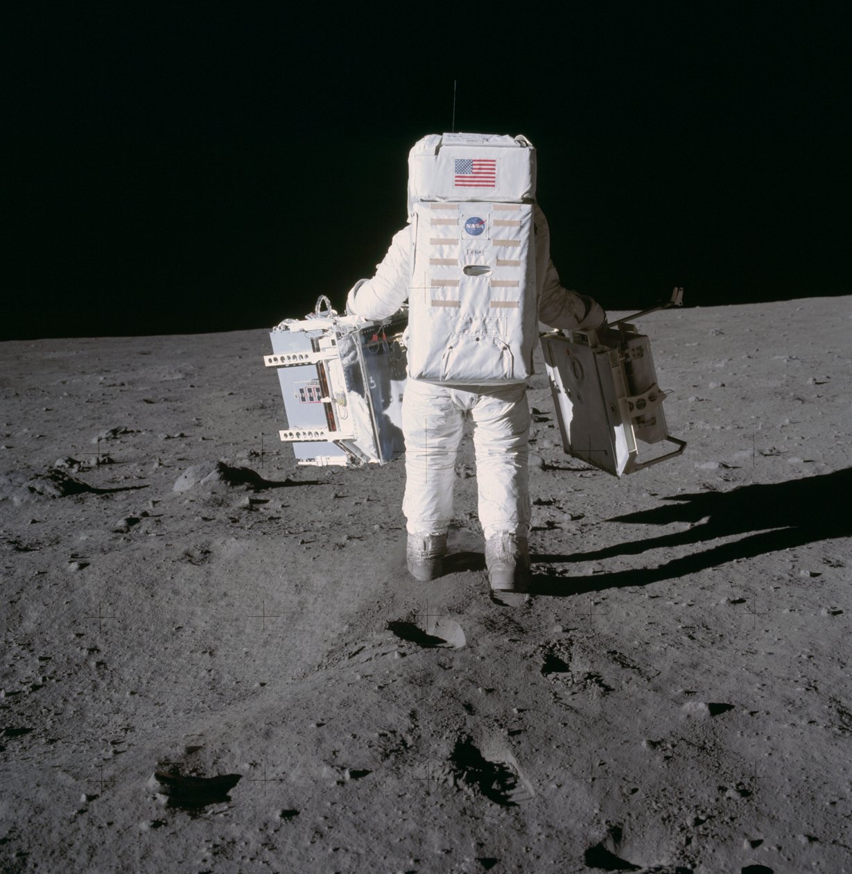 Buzz Aldrin stellt Apollo 11 Experimente auf, 1969 von Unbekannt Unbekannt