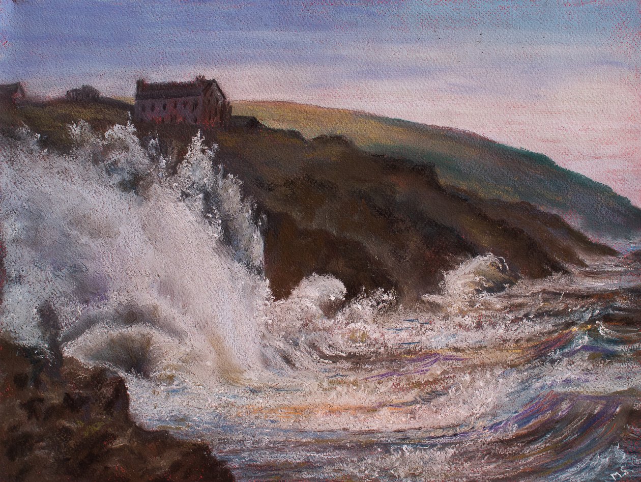 Tosender Sturm über Cornwall, 2018 von Unbekannt Unbekannt