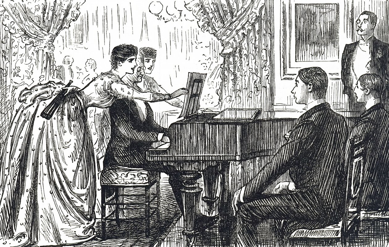 Ein musikalischer Abend zu Hause von Unbekannter Künstler
