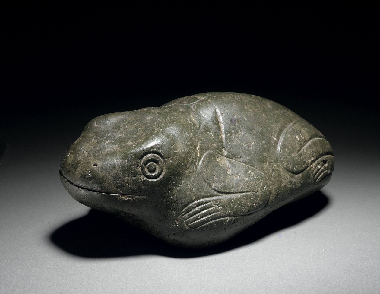 Eine seltene aztekische Steinfrösche, ca. 1200-1521 von Unbekannt