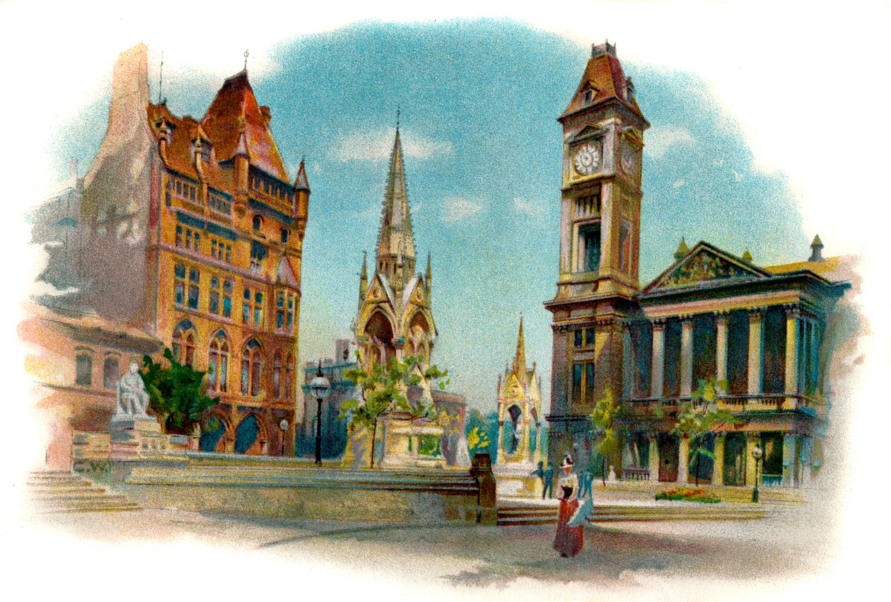 Chamberlain Square, Birmingham von Unbekannter Künstler