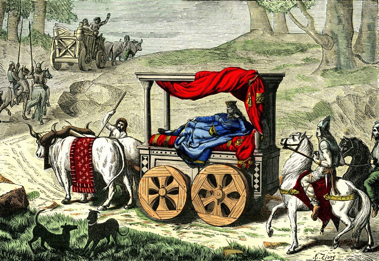 Streitwagen eines gallischen Königs, ca. 1850-86 (Illustration) von Unbekannter Künstler