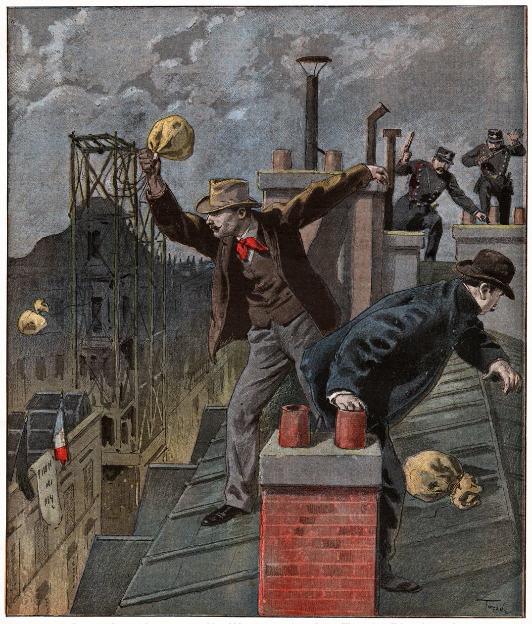 Extrem rechte während der Dreyfus-Affäre. 1899 (Gravur) von Unbekannter Künstler