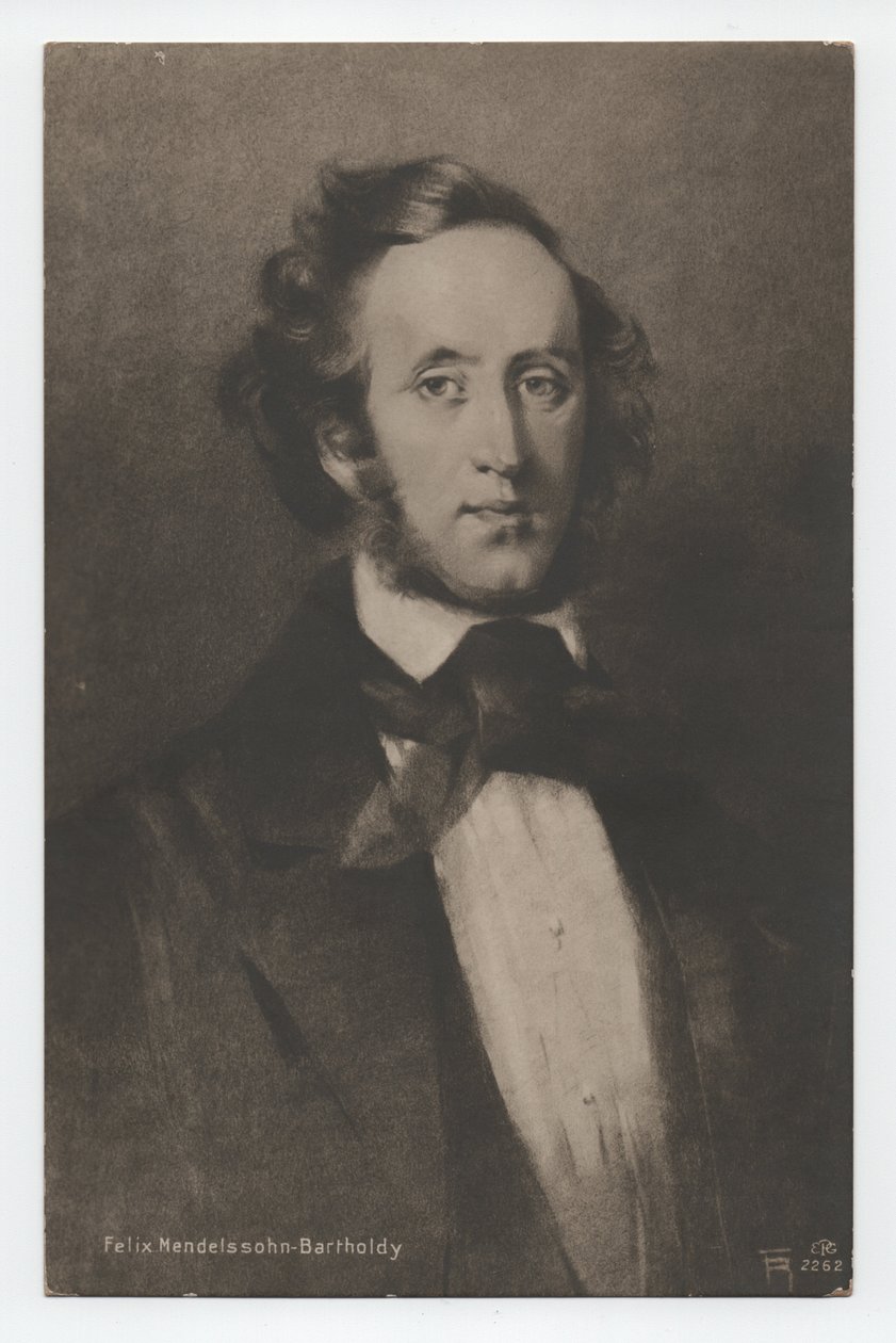 Felix Mendelssohn-Bartholdy (1809-1847) (ca. 1842) von Unbekannter Künstler