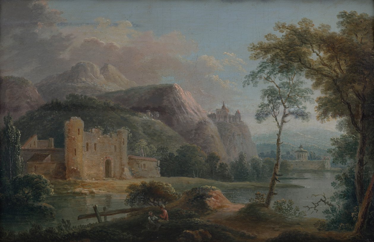 Landschaft an einem See von Unbekannter Künstler