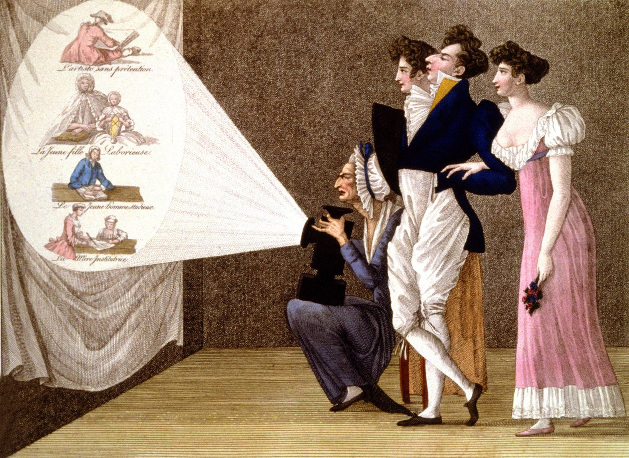 Zauberlaterne in Paris, ca. 1810 von Unbekannter Künstler