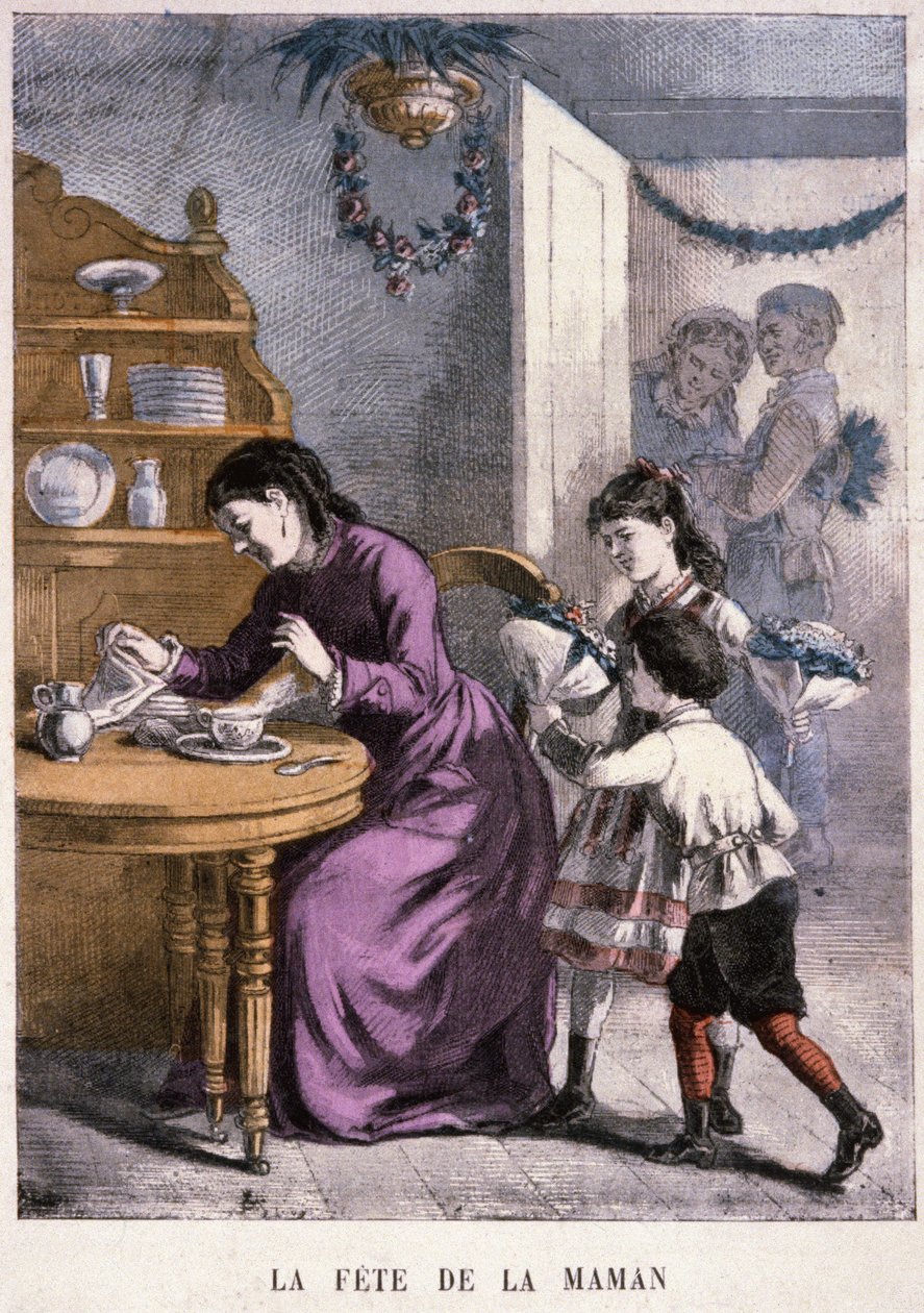Muttertag, ca. 1870-1880 von Unbekannter Künstler