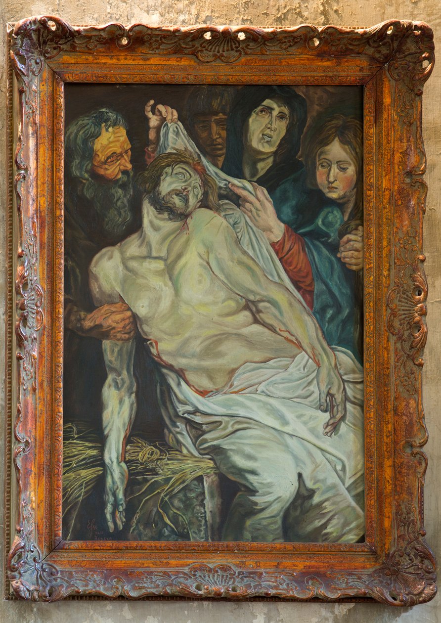 Pfarrkirche (Parochiekerk Sint-Hermes). Innenansicht. von Unbekannter Künstler