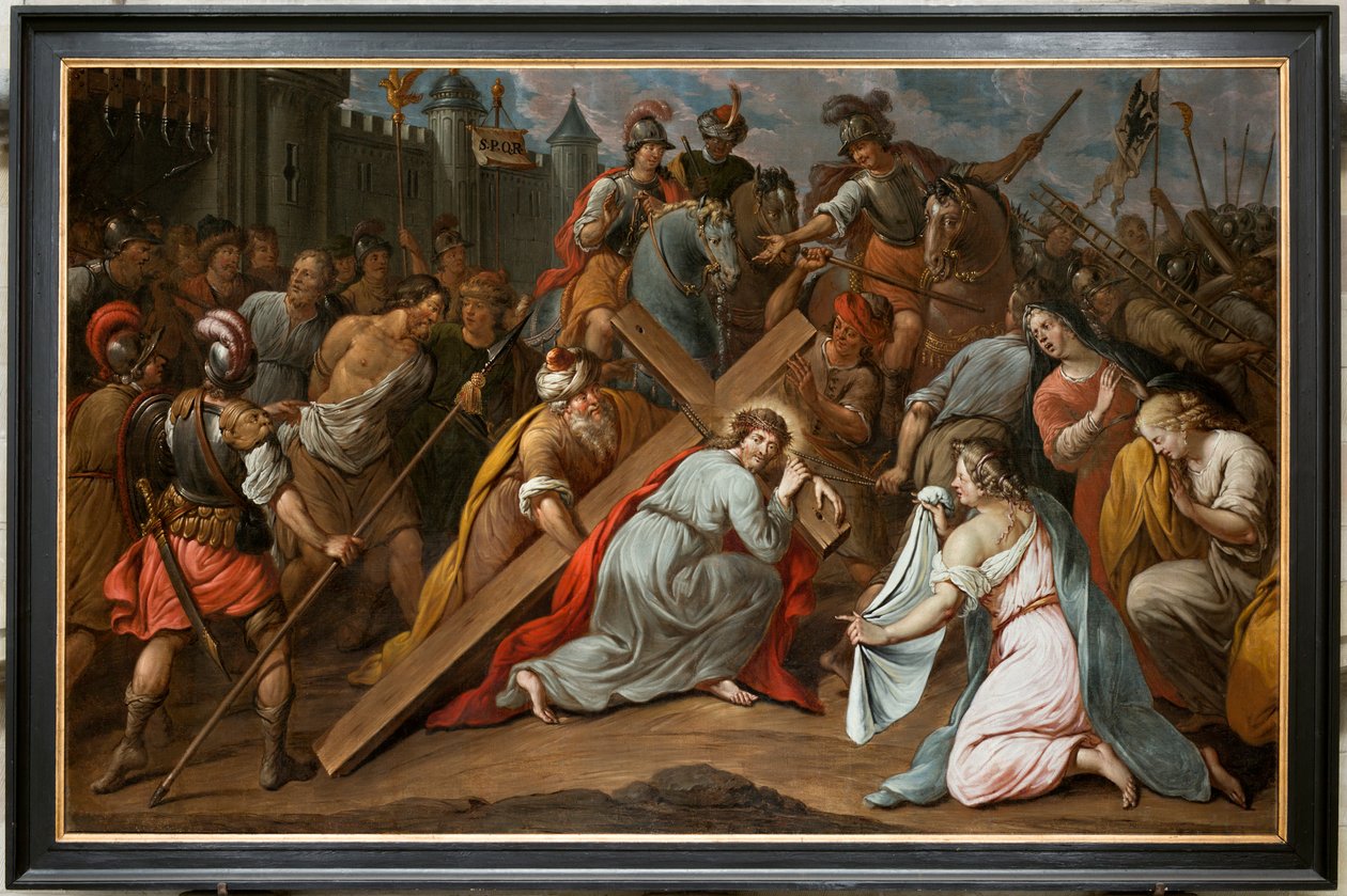Pfarrkirche (Parochiekerk Sint-Maarten). Gemälde von Unbekannter Künstler