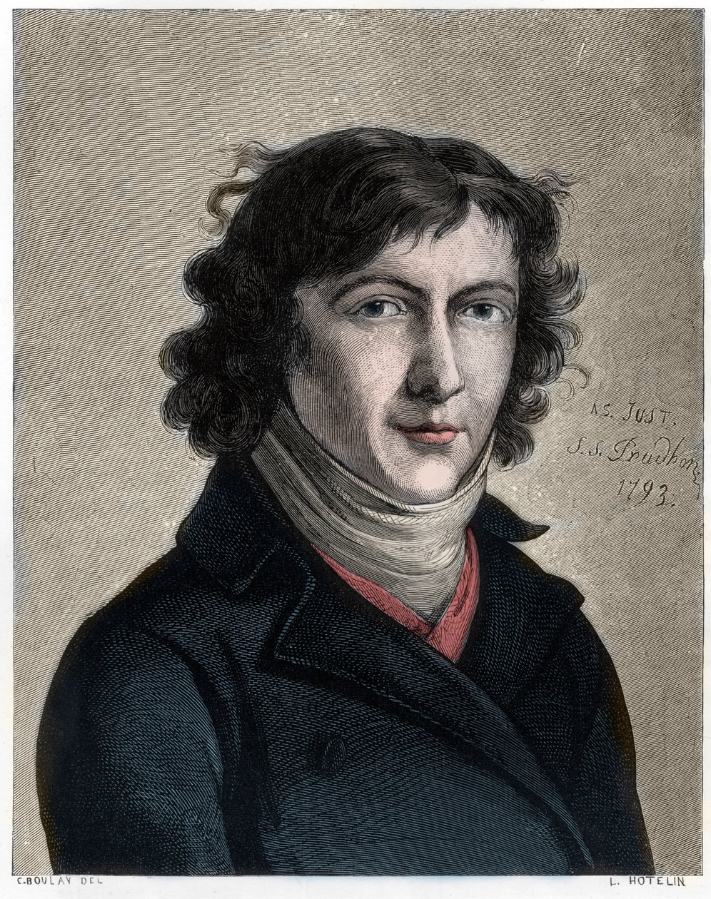 Porträt von Louis de Saint-Just von Unbekannt